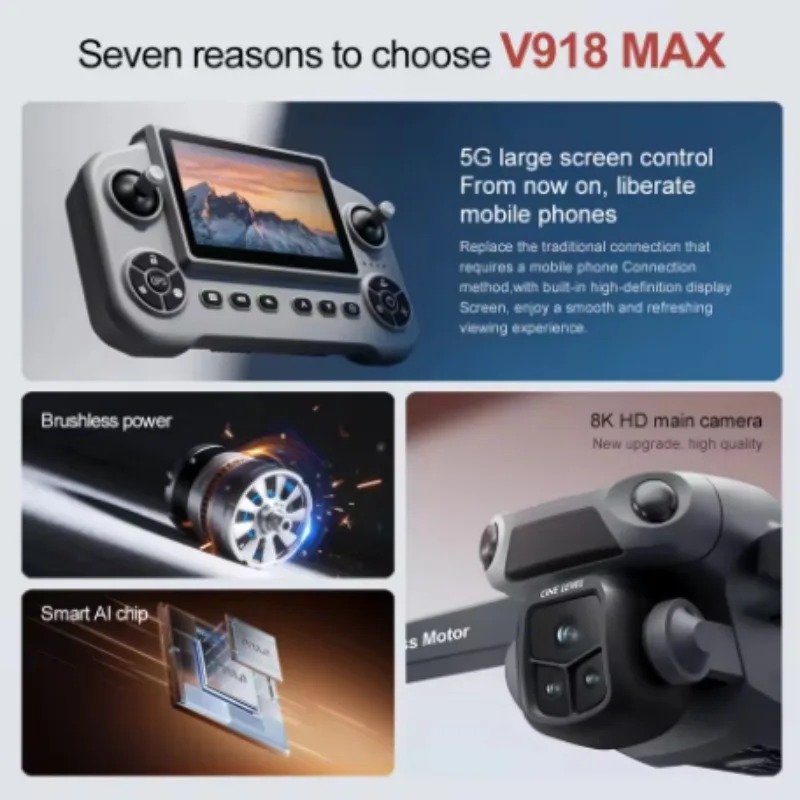 V918 Max GPS Laser Obstacle Av - Drone Gimbal 2 Axis recension och pris