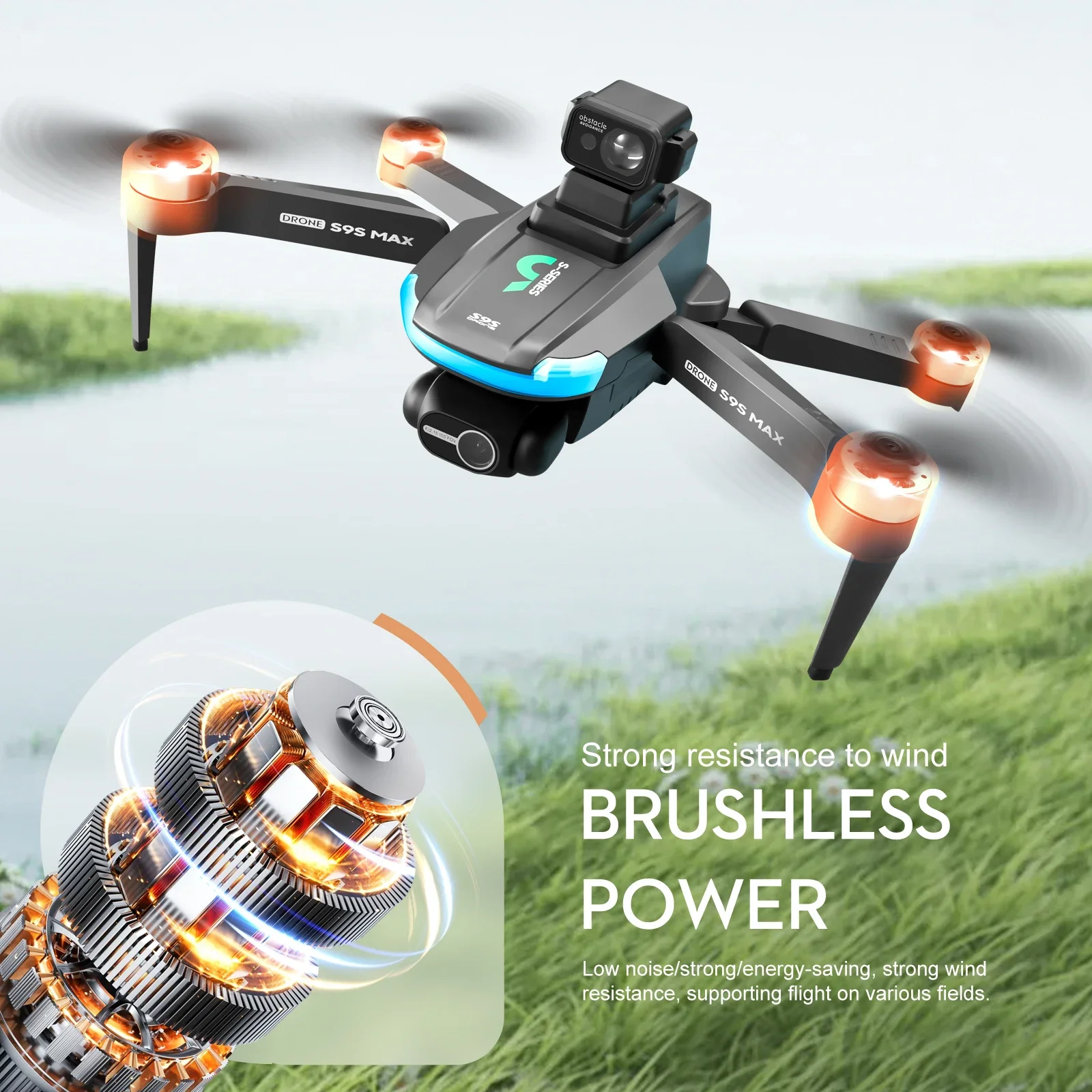 NEW S9S MAX MINI Drone 4K 2-Ax - Drone Gimbal 2 Axis recension och pris