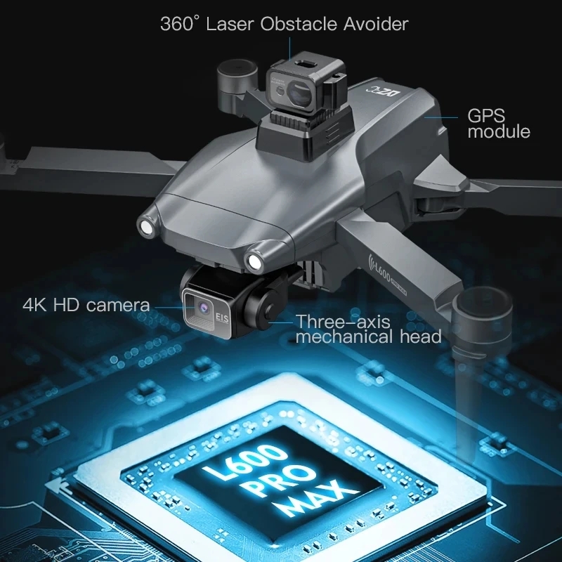 L600 PRO MAX GPS Drone Profess - Drone Gimbal Brushless recension och pris