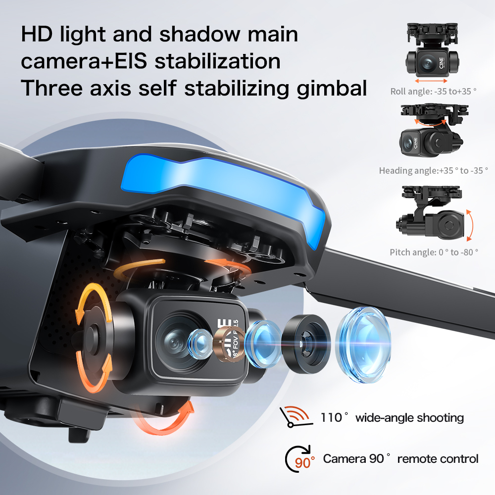 New S-X1 MAX Drone GPS 8K Prof - Drone Gimbal Mount recension och pris